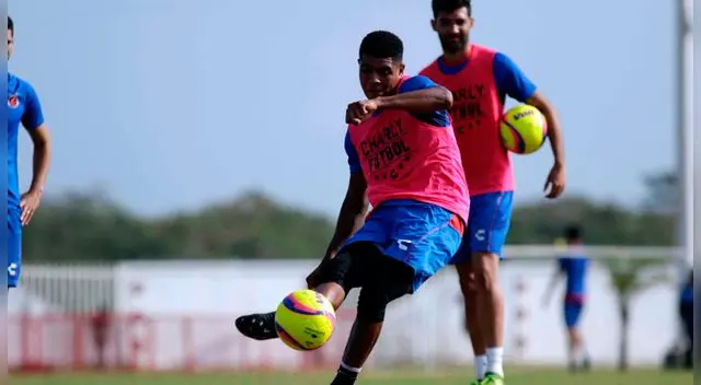 Wilder Cartagena, durante una práctica de Veracruz. Wilder Cartagena, durante una práctica de Veracruz.