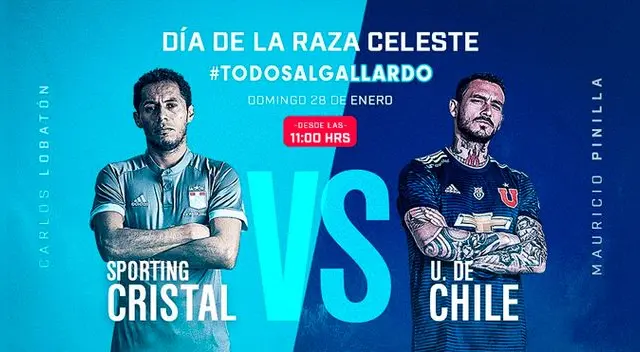 Sporting Cristal confirma a la "U" de Chile como rival para el Día de la Raza Celeste