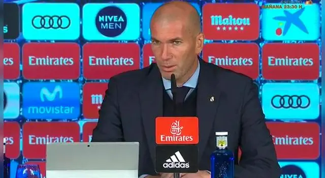 Zinedine Zidane, durante rueda de prensa.