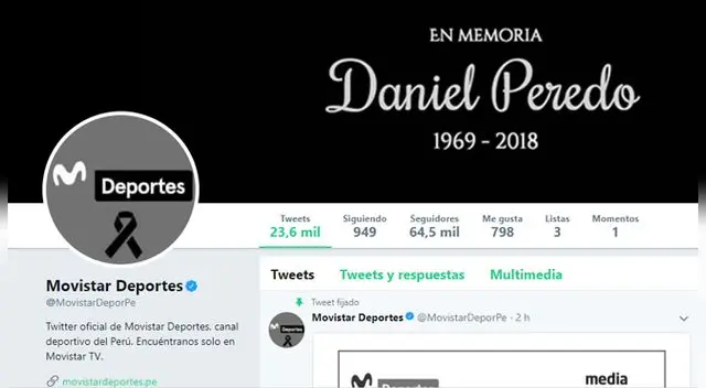 Movistar Deportes y el sensible homenaje para recordar a Daniel Peredo [VIDEO]