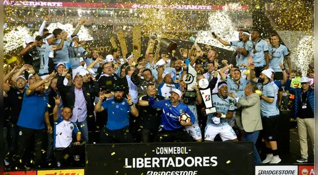 El actual campeón de la Libertadores, Gremio, celebra en Lanús.