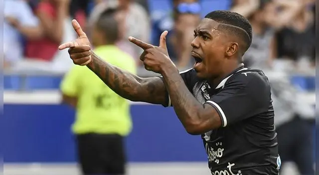 Malcom celebra un gol con el Girondins de Bordeaux.