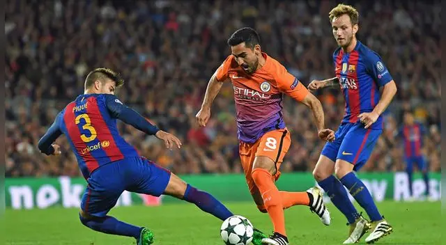 Ilkay Gündogan, en un Barcelona-Manchester City.