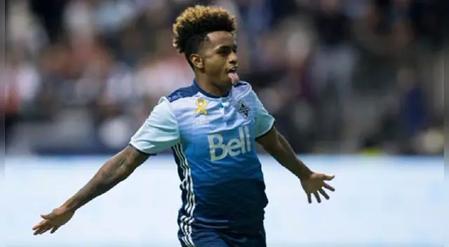 Yordy Reyna celebra un gol del Vancouver Whitecaps