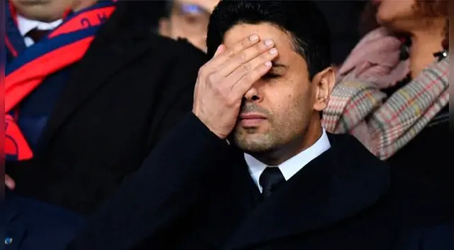 Nasser Al Khelaifi está decepcionado tras invertir una fuerte suma y quedar fuera de la Champions League en octavos. Nasser Al Khelaifi está decepcionado tras invertir una fuerte suma y quedar fuera de la Champions League en octavos.
