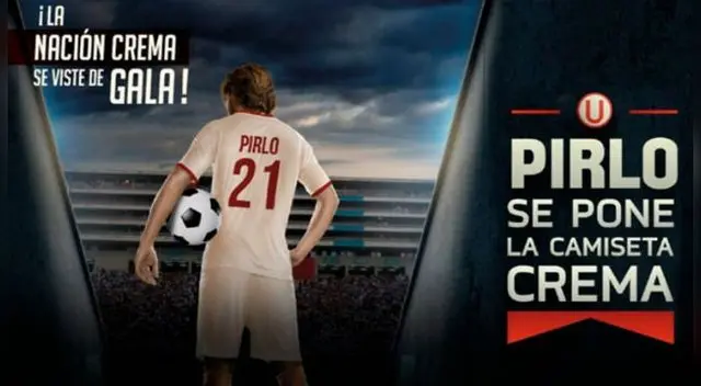 Andrea Pirlo se pondrá la camiseta de Universitario de Deportes. Foto: Universitario Andrea Pirlo se pondrá la camiseta de Universitario de Deportes. Foto: Universitario
