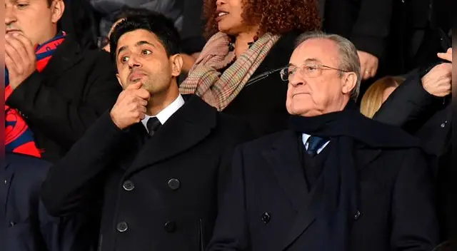 Nasser Al-Khelaifi y Florentino Pérez entrarán en guerra por Neymar. (Foto: EFE)