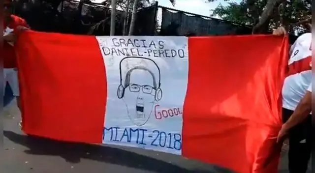Bandera dedicada a Daniel Peredo 