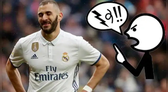 Benzema recibió un grave improperio. 
