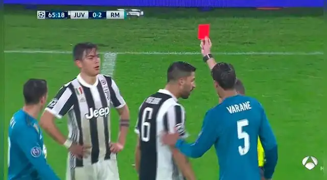 Real Madrid vs. Juventus: Paulo Dybala recibió la tarjeta roja tras una criminal falta a Dani Carvajal [VIDEO]