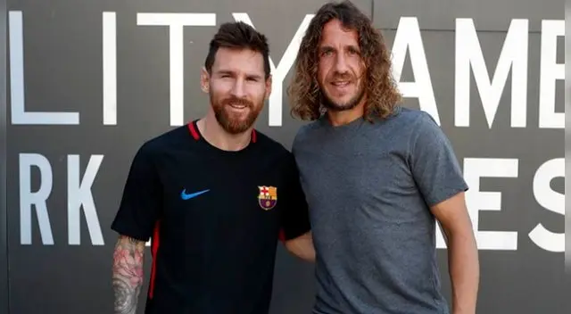 Lionel Messi junto a Carles Puyol en un entrenamiento del Barcelona. Foto: FCB Lionel Messi junto a Carles Puyol en un entrenamiento del Barcelona. Foto: FCB