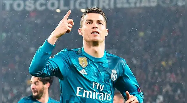 Cristiano celebra uno de sus goles en el Juventus Stadium.