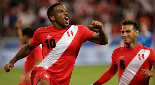 Jefferson Farfán celebra su gol a Islandia. Jefferson Farfán celebra su gol a Islandia.