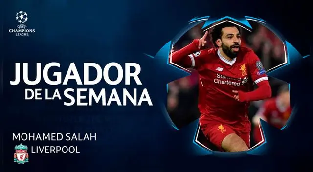 Mohamed Salah es el mejor jugador del Liverpool. Fuente: UEFA Mohamed Salah es el mejor jugador del Liverpool. Fuente: UEFA