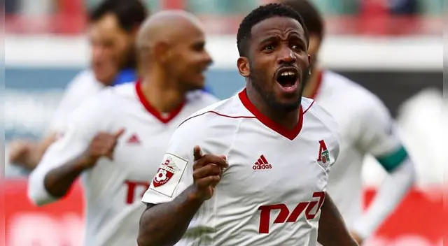 Jefferson Farfán anotó su gol noveno con el Lokomotiv. Jefferson Farfán anotó su gol noveno con el Lokomotiv.