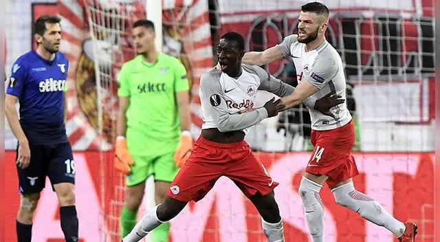 Haidara celebra el 2-1 del Salzburgo ante la Lazio. Haidara celebra el 2-1 del Salzburgo ante la Lazio.