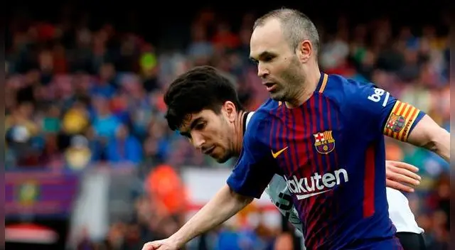 Andrés Iniesta tuvo una buena actuación en la victoria ante el Valencia. Foto: MD