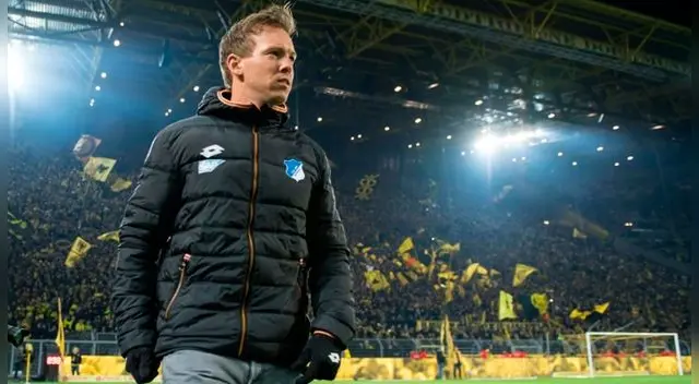 Julian Nagelsmann, durante un partido del Hoffenheim ante Borussia Dortmund. Julian Nagelsmann, durante un partido del Hoffenheim ante Borussia Dortmund.
