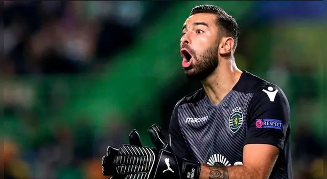 Rui Patricio atajando un encuentro del Sporting de Lisboa. Foto: EFE