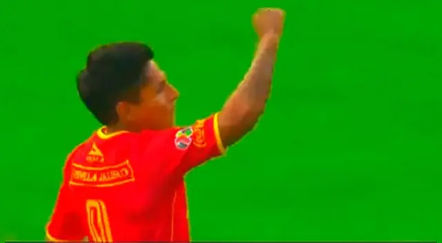 Raúl Ruidíaz celebra su gol con el Morelia al Necaxa. Raúl Ruidíaz celebra su gol con el Morelia al Necaxa.