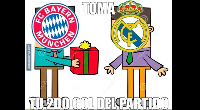 Los mejores memes del empate por 2-2 entre Real Madrid 2-2 y Bayern Munich en la Champions League.