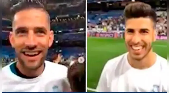Kiko Casilla y Marco Asensio se vacilan de la troleada al Barcelona.