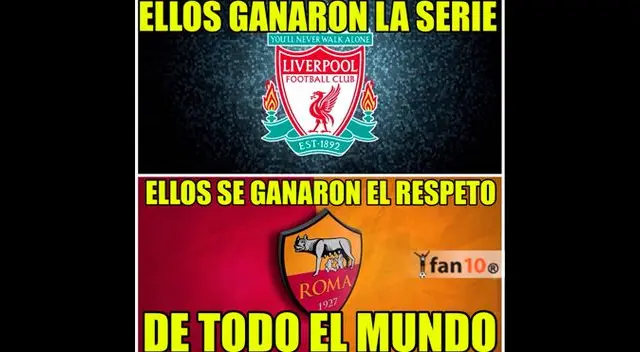 Los mejores memes del pase del Liverpool a la final de la Champions League pese a derrota ante Roma Los mejores memes del pase del Liverpool a la final de la Champions League pese a derrota ante Roma