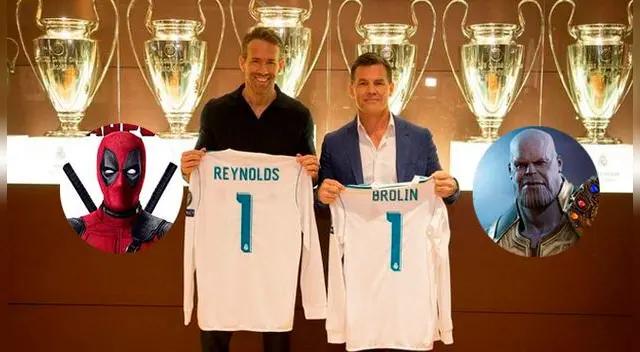 Deadpool y Thanos, de 'The Avengers', visitaron el Santiago Bernabéu.