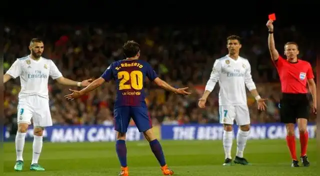 El momento de la expulsión en el clásico. El momento de la expulsión en el clásico.