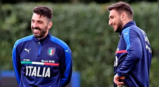 Gianluigi Buffon y Gianluigi Donnarumma, dos grandes porteros italianos. Foto: EFE Gianluigi Buffon y Gianluigi Donnarumma, dos grandes porteros italianos. Foto: EFE