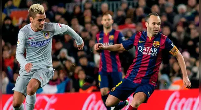 Griezmann e Iniesta durante un Barcelona-Atlético Griezmann e Iniesta durante un Barcelona-Atlético