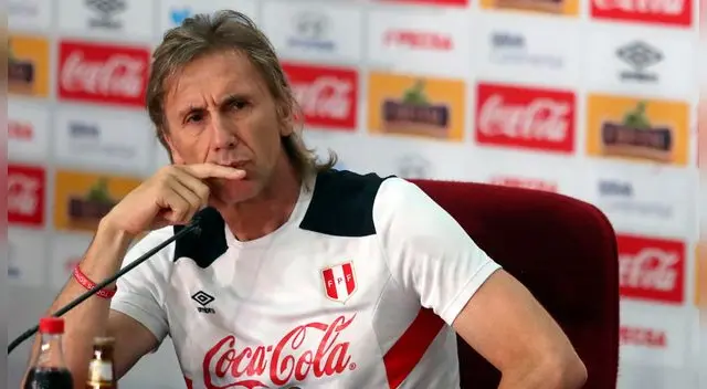Ricardo Gareca, durante una conferencia de prensa. Ricardo Gareca, durante una conferencia de prensa.