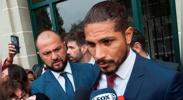 Paolo Guerrero declarando tras audiencia del TAS. Paolo Guerrero declarando tras audiencia del TAS.