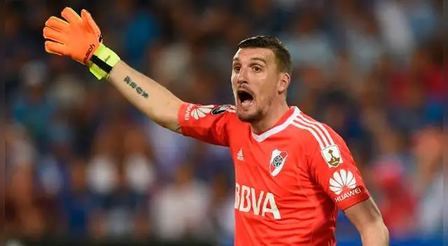 Franco Armani debutó con River Plate el 3 de febrero del 2018 en la victoria por 2-0 frente a Olimpo.