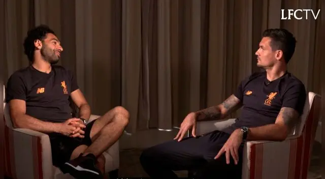 Mohamed Salah y Dejan Lovren se entrevistaron mutuamente para la web de Liverpool. Fuente: Liverpool Mohamed Salah y Dejan Lovren se entrevistaron mutuamente para la web de Liverpool. Fuente: Liverpool