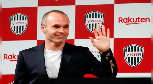 Andrés Iniesta es presentado como nuevo jugador del club japones Vissel Kobe