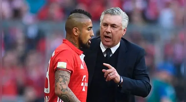 Arturo Vidal ya fue dirigido por Carlo Ancelotti en Bayern Múnich. Foto: EFE Arturo Vidal ya fue dirigido por Carlo Ancelotti en Bayern Múnich. Foto: EFE