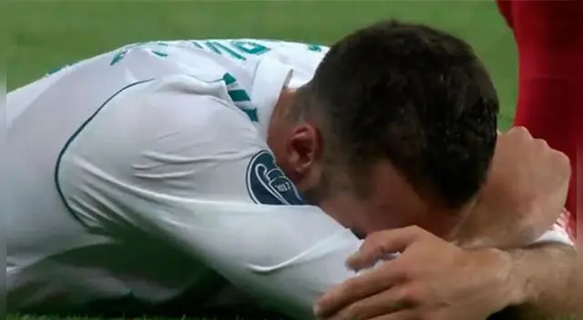 Llanto de Carvajal en su lesión. Llanto de Carvajal en su lesión.