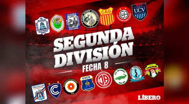 Tabla de posiciones y resultados de la fecha 8 de la Segunda División Tabla de posiciones y resultados de la fecha 8 de la Segunda División