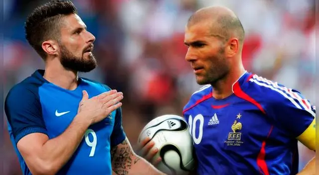 Olivier Giroud y Zinedine Zidane tienen 31 goles con la Selección de Francia. Olivier Giroud y Zinedine Zidane tienen 31 goles con la Selección de Francia.