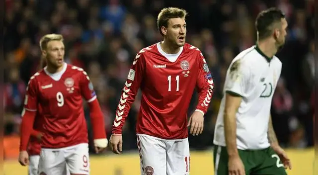 Nicklas Bendtner se perdería el choque entre Perú y Dinamarca. Foto: Agencias Nicklas Bendtner se perdería el choque entre Perú y Dinamarca. Foto: Agencias