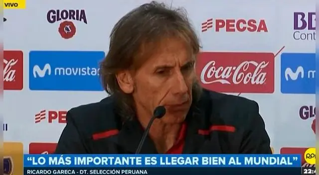 Ricardo Gareca dio una conferencia de prensa tras el Perú vs. Escocia. Ricardo Gareca dio una conferencia de prensa tras el Perú vs. Escocia.