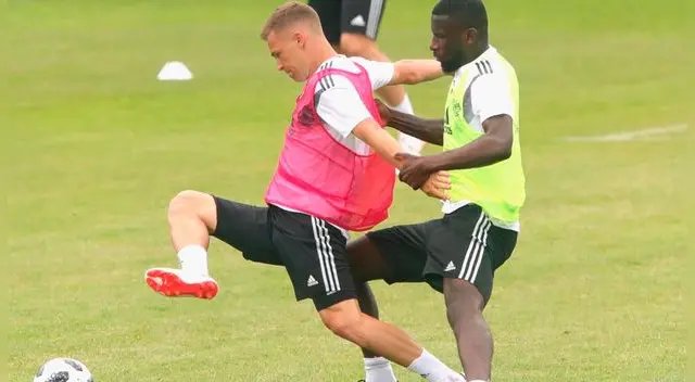 Kimmich y Rüdiger se enfrentaron en practica