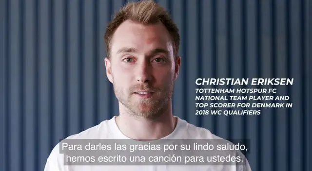 Christian Eriksen, jugador tentado por el Real Madrid y el Barcelona, respondió al saludo de Perú. Foto: Facebook Christian Eriksen, jugador tentado por el Real Madrid y el Barcelona, respondió al saludo de Perú. Foto: Facebook