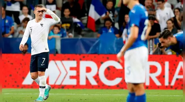 Antoine Griezmann anotó el 2-0 a Italia por partido amistoso.
