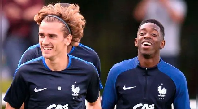 Antoine Griezmann y Ousmane Dembélé podrían jugar juntos en el Barcelona la siguiente temporada. Foto: EFE