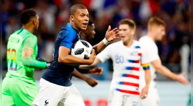 Kylian Mbappé marcó el 1-1 ante USA en partido amistoso.