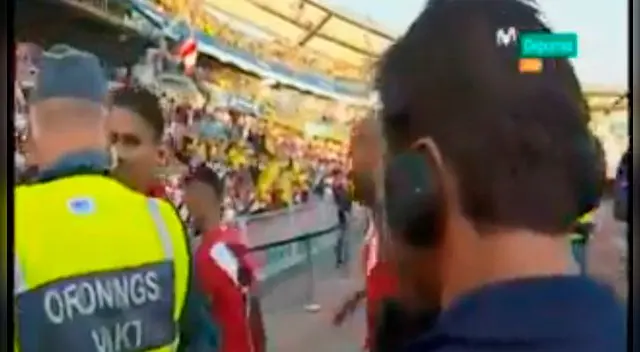 Pedro García vivió un incomodo momento con la seguridad del estadio.