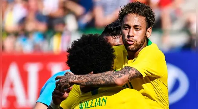 Neymar festeja el tanto que marcó en el Brasil vs Suiza. Foto: EFE