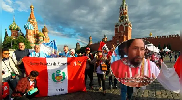 Hincha 'israelita' presente en los entrenamientos de la Selección Peruana en Rusia.